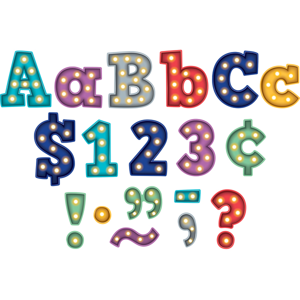 Teacher Created Resources Marquee Bold Block 4" Letters Combo Pack, 230 Pieces/Pack, PK3 5866